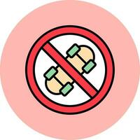 No Skateboard Vector Icon