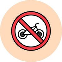 No Bicycle Vector Icon