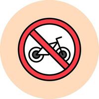 No bicicleta vector icono