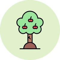 manzana árbol vector icono