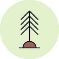 icono de vector de árbol de pino