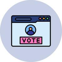 icono de vector de voto