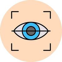 icono de vector de exploración ocular