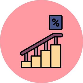 icono de vector de escaleras