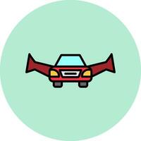 icono de vector de coche volador