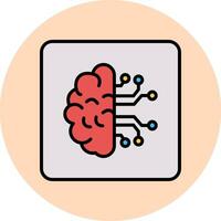icono de vector de inteligencia artificial