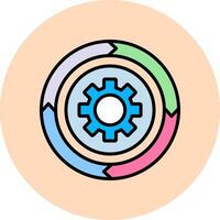 icono de vector de gráfico circular