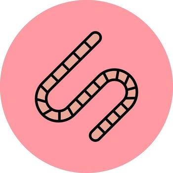 lombriz intestinal vector icono