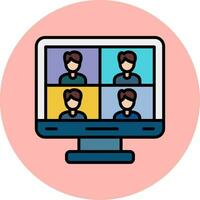 Video Conference Vector Icon