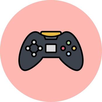 icono de vector de controlador de juego