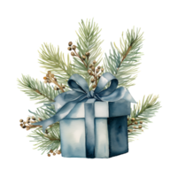 waterverf Kerstmis cadeaus clip art, Kerstmis waterverf presenteert. ai gegenereerd. png