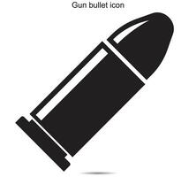 Gun bullet icon vector