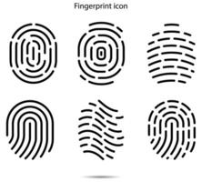 Fingerprint icon, Vector illustration