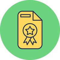 icono de vector de certificado