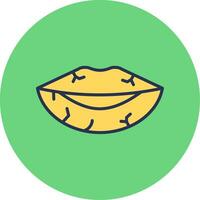 Dried Lips Vector Icon