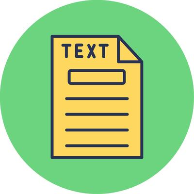 Text Vector Icon