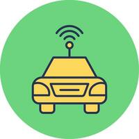 Autonomous Car Vector Icon