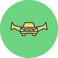 icono de vector de coche volador