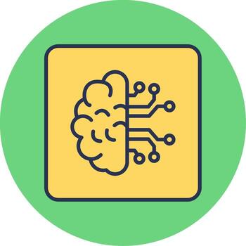 icono de vector de inteligencia artificial