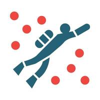 Dive Vector Glyph Two Color Icon For Personal And Commercial Use.