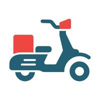 Scooter Vector Glyph Two Color Icon For Personal And Commercial Use.