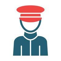 Postman Vector Glyph Two Color Icon For Personal And Commercial Use.