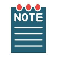 Paper Note Vector Glyph Two Color Icon For Personal And Commercial Use.