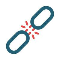 Disconnected Vector Glyph Two Color Icon For Personal And Commercial Use.