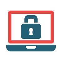 Online Security Vector Glyph Two Color Icon For Personal And Commercial Use.