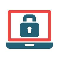 Online Security Vector Glyph Two Color Icon For Personal And Commercial Use.