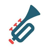 Trumpet Vector Glyph Two Color Icon For Personal And Commercial Use.