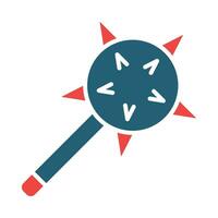 Mace Vector Glyph Two Color Icon For Personal And Commercial Use.