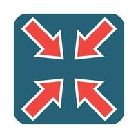 Minimize Vector Glyph Two Color Icon For Personal And Commercial Use.