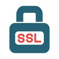 SSL Vector Glyph Two Color Icon For Personal And Commercial Use.