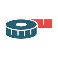 Tape Vector Glyph Two Color Icon For Personal And Commercial Use.