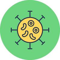 icono de vector de bacterias