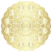 Clásico lujo dorado mandala arabesco islámico modelo para Boda invitación antecedentes vector