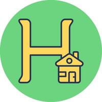 Capital H Vector Icon