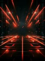 Ai Generative Backdrop Red Spotlights For Flyers, Banner and Backgrounds realistic image ultra hd high design photo