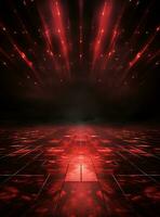 Ai Generative Backdrop Red Spotlights For Flyers, Banner and Backgrounds realistic image ultra hd high design photo