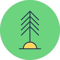 icono de vector de árbol de pino