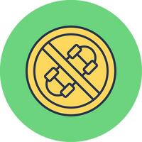 No Skateboard Vector Icon