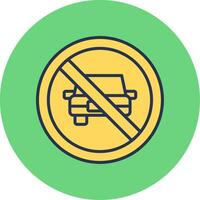 No Car Vector Icon