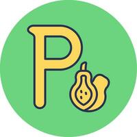 Small P Vector Icon