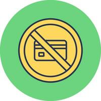 No Credit Card Vector Icon