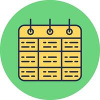 Timetable Vector Icon