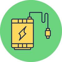 icono de vector de banco de energía