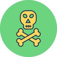 icono de vector de calavera