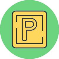 Parking Sign Vector Icon