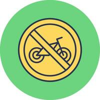 No Bicycle Vector Icon